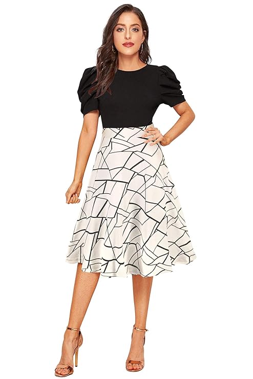 ILLI LONDON Women's A-LINE Knee Length Dress