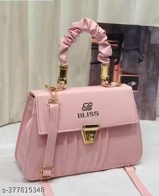 Graceful Stylish Slingbags Luxury High Quality PU Leather Women Shoulder Bag (Pink)