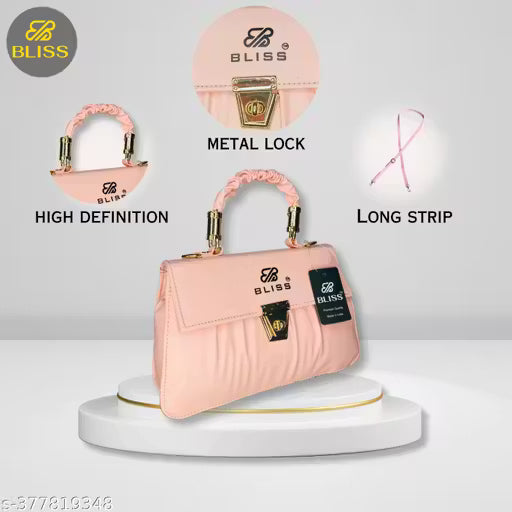 Graceful Stylish Slingbags Luxury High Quality PU Leather Women Shoulder Bag (Pink)