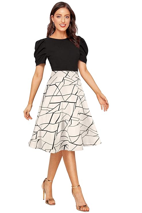 ILLI LONDON Women's A-LINE Knee Length Dress