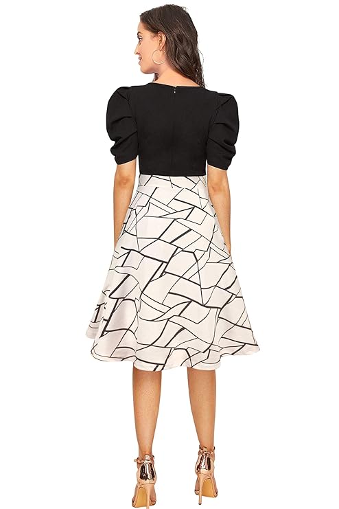 ILLI LONDON Women's A-LINE Knee Length Dress