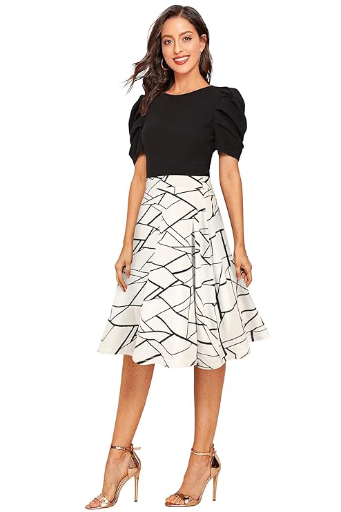 ILLI LONDON Women's A-LINE Knee Length Dress