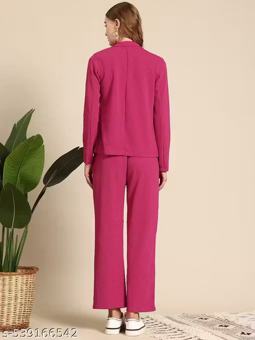 BVM Women Business Suits Shawl Lapel Office Work Pantsuits 3 Piece Set